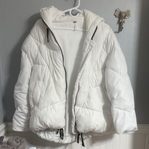 Women's White Puffer Jacket
